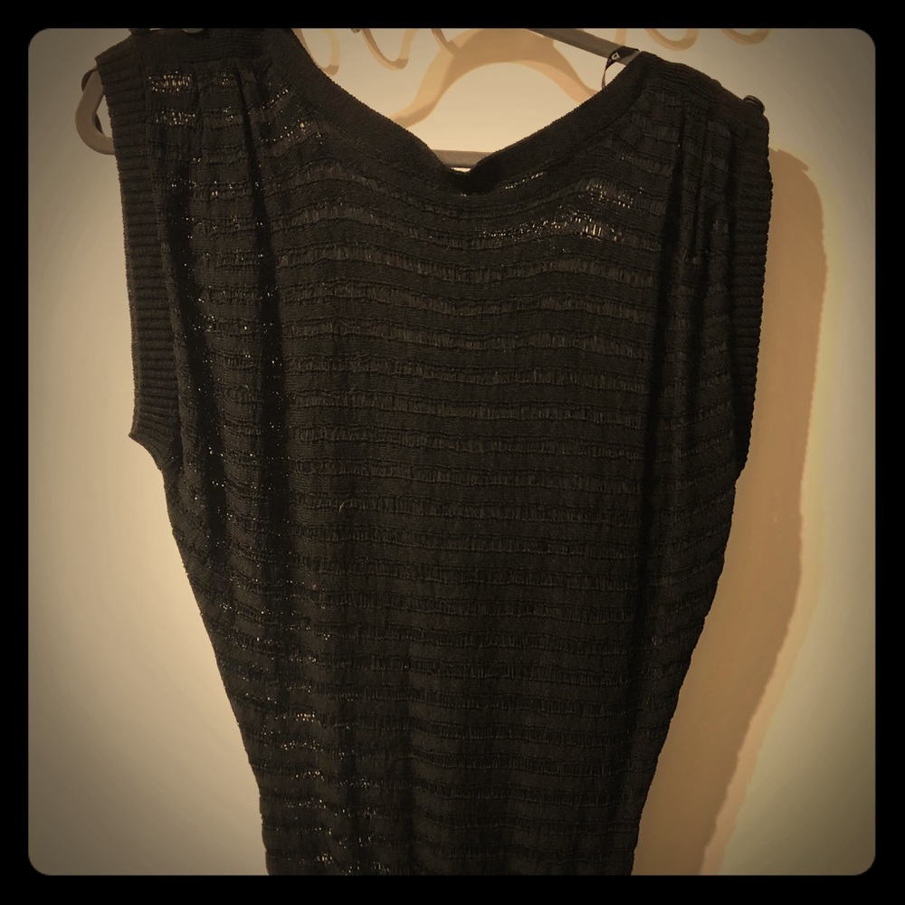 Bebe sheer knit black top small like new